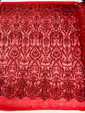 King Damask Sequin Fabric 54” Wide| New Creations Fabric & Foam Inc. - New Creations Fabric & Foam Inc