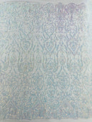 King Damask Sequin Fabric 54” Wide| New Creations Fabric & Foam Inc. - New Creations Fabric & Foam Inc