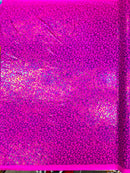 Leopard oil spill metallic print on a stretch nylon spandex| New Creations Fabric & Foam Inc. - New Creations Fabric & Foam Inc