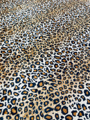 Leopard Print Stretch Velvet 58" Wide| New Creations Fabric & Foam Inc. - New Creations Fabric & Foam Inc