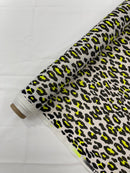 Leopard print with foil stretch spandex fabric | New Creation Fabric & Foam - New Creations Fabric & Foam Inc