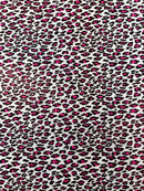 Leopard print with foil stretch spandex fabric | New Creation Fabric & Foam - New Creations Fabric & Foam Inc