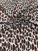 Leopard print with foil stretch spandex fabric | New Creation Fabric & Foam - New Creations Fabric & Foam Inc