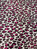 Leopard print with foil stretch spandex fabric | New Creation Fabric & Foam - New Creations Fabric & Foam Inc