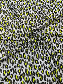 Leopard print with foil stretch spandex fabric | New Creation Fabric & Foam - New Creations Fabric & Foam Inc