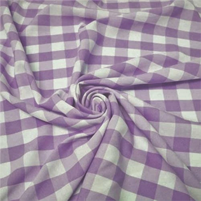 58/59" Wide 100% Polyester Poplin Gingham Checkered Fabric By The Yard