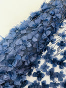 Luxury 3D Floral/Butterfly Beaded lace 54” Wide| New Creations Fabric & Foam Inc. - New Creations Fabric & Foam Inc