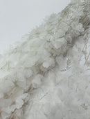 Luxury 3D Floral/Butterfly Beaded lace 54” Wide| New Creations Fabric & Foam Inc. - New Creations Fabric & Foam Inc