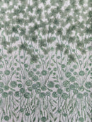 Luxury 3D Floral/Butterfly Beaded lace 54” Wide| New Creations Fabric & Foam Inc. - New Creations Fabric & Foam Inc