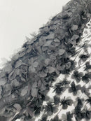 Luxury 3D Floral/Butterfly Beaded lace 54” Wide| New Creations Fabric & Foam Inc. - New Creations Fabric & Foam Inc