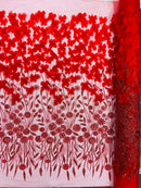 Luxury 3D Floral/Butterfly Beaded lace 54” Wide| New Creations Fabric & Foam Inc. - New Creations Fabric & Foam Inc