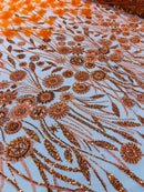 Luxury 3D Floral/Butterfly Beaded lace 54” Wide| New Creations Fabric & Foam Inc. - New Creations Fabric & Foam Inc