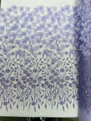 Luxury 3D Floral/Butterfly Beaded lace 54” Wide| New Creations Fabric & Foam Inc. - New Creations Fabric & Foam Inc