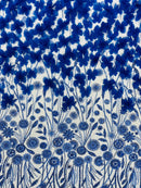 Luxury 3D Floral/Butterfly Beaded lace 54” Wide| New Creations Fabric & Foam Inc. - New Creations Fabric & Foam Inc