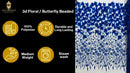 Luxury 3D Floral/Butterfly Beaded lace 54” Wide| New Creations Fabric & Foam Inc. - New Creations Fabric & Foam Inc