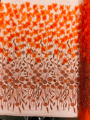 Luxury 3D Floral/Butterfly Beaded lace 54” Wide| New Creations Fabric & Foam Inc. - New Creations Fabric & Foam Inc