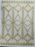 Luxury Bridal Fabric with Geometric Beading on a mesh 54” Wide| New Creations Fabric & Foam Inc. - New Creations Fabric & Foam Inc