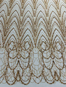 Luxury Chain Geometric Beaded Lace 54” Wide| New Creations Fabric & Foam Inc. - New Creations Fabric & Foam Inc
