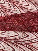 Luxury Chain Geometric Beaded Lace 54” Wide| New Creations Fabric & Foam Inc. - New Creations Fabric & Foam Inc