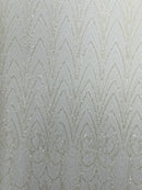 Luxury Chain Geometric Beaded Lace 54” Wide| New Creations Fabric & Foam Inc. - New Creations Fabric & Foam Inc