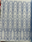 Luxury Chain Geometric Beaded Lace 54” Wide| New Creations Fabric & Foam Inc. - New Creations Fabric & Foam Inc