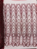 Luxury Chain Geometric Beaded Lace 54” Wide| New Creations Fabric & Foam Inc. - New Creations Fabric & Foam Inc