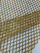 Luxury Diamond Design Mini Glitz Sequins On A Mesh 54” Wide| New Creations Fabric & Foam Inc. - New Creations Fabric & Foam Inc