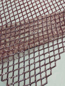 Luxury Diamond Design Mini Glitz Sequins On A Mesh 54” Wide| New Creations Fabric & Foam Inc. - New Creations Fabric & Foam Inc