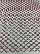 Luxury Diamond Design Mini Glitz Sequins On A Mesh 54” Wide| New Creations Fabric & Foam Inc. - New Creations Fabric & Foam Inc