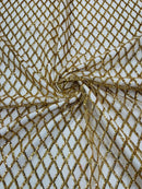 Luxury Diamond Design Mini Glitz Sequins On A Mesh 54” Wide| New Creations Fabric & Foam Inc. - New Creations Fabric & Foam Inc