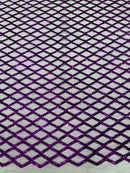 Luxury Diamond Design Mini Glitz Sequins On A Mesh 54” Wide| New Creations Fabric & Foam Inc. - New Creations Fabric & Foam Inc