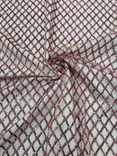 Luxury Diamond Design Mini Glitz Sequins On A Mesh 54” Wide| New Creations Fabric & Foam Inc. - New Creations Fabric & Foam Inc