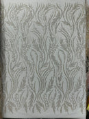 Luxury Festival Beaded Vine Lace Fabric| New Creations Fabric & Foam Inc. - New Creations Fabric & Foam Inc