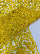 Metallic Corded Lace Design 54| New Creations Fabric & Foam Inc. - New Creations Fabric & Foam Inc