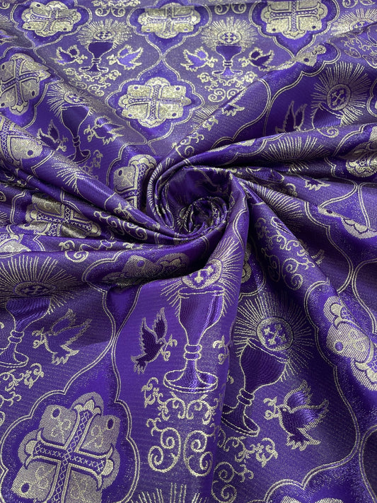 Metallic cross challis jacquard fabric 58" Wide| New Creations Fabric & Foam Inc. - New Creations Fabric & Foam Inc