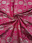 Metallic cross challis jacquard fabric 58" Wide| New Creations Fabric & Foam Inc. - New Creations Fabric & Foam Inc