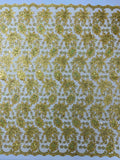 Metallic floral lace design embroidered 54" Wide | New Creations Fabric & Foam Inc. - New Creations Fabric & Foam Inc