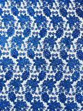 Metallic floral lace design embroidered 54" Wide | New Creations Fabric & Foam Inc. - New Creations Fabric & Foam Inc