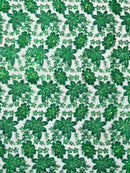 Metallic floral lace design embroidered 54" Wide | New Creations Fabric & Foam Inc. - New Creations Fabric & Foam Inc