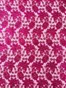 Metallic floral lace design embroidered 54" Wide | New Creations Fabric & Foam Inc. - New Creations Fabric & Foam Inc