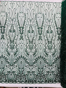Modern Luxury Beaded Fabric Embroidered on a Mesh Lace 54” Wide| New Creations Fabric & Foam Inc. - New Creations Fabric & Foam Inc