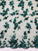 Multi Color 3d floral Daisy Design Embroider Lace 54" Wide| New Creations Fabric & Foam Inc. - New Creations Fabric & Foam Inc