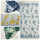 Multi color 3d floral Daisy design embroider lace fabric| New Creations Fabric & Foam Inc. - New Creations Fabric & Foam Inc