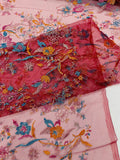 Multi Color Roses Glitter Design On A Mesh Lace Fabric| New Creations Fabric & Foam Inc - New Creations Fabric & Foam Inc