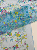 Multi Color Roses Glitter Design On A Mesh Lace Fabric| New Creations Fabric & Foam Inc - New Creations Fabric & Foam Inc