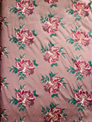 Multi Floral Color Jacquard Satin 58” Wide| New Creations Fabric & Foam Inc. - New Creations Fabric & Foam Inc