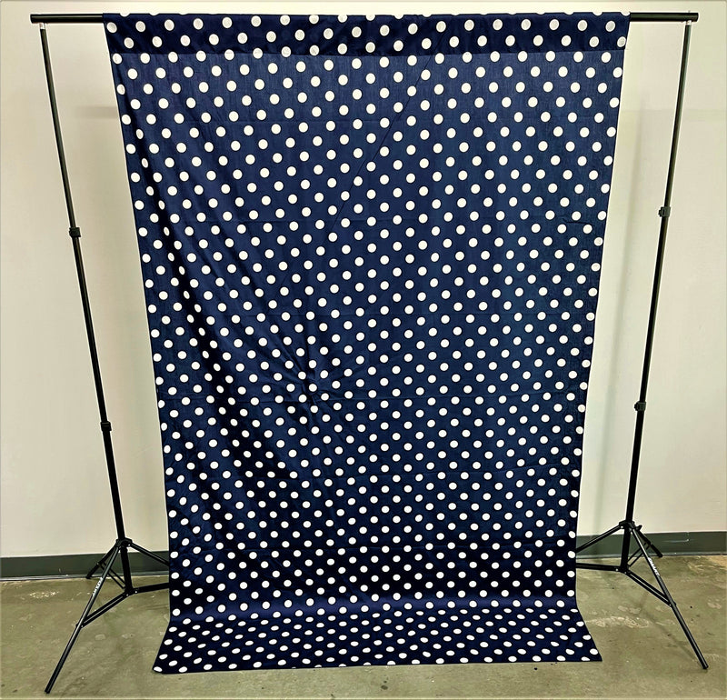 58" Wide x 120" High, Poly Cotton Polka Dot Decorative Backdrop Drape Curtain Divider, 1 Panel