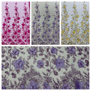 Orquidia 3d satin flower glitter fabric| New Creations Fabric & Foam Inc. - New Creations Fabric & Foam Inc