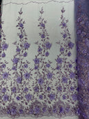 Orquidia 3d satin flower glitter fabric| New Creations Fabric & Foam Inc. - New Creations Fabric & Foam Inc