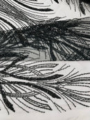 Palm Beaded Damask Design Fabric| New Creations Fabric & Foam Inc. - New Creations Fabric & Foam Inc